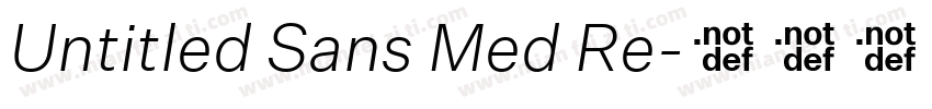 Untitled Sans Med Re字体转换